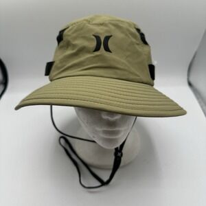 Hurley 1999 Boonie Hat Sz S/M‎ Faded Olive Green Mesh Lightweight Bucket UPF 50+